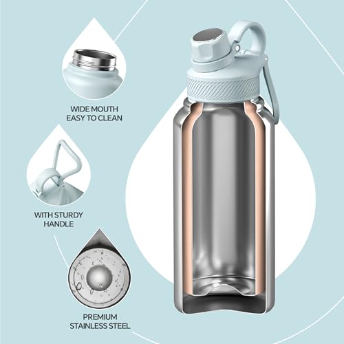Insulated Stainless Steel Water Bottle with 2 Leak