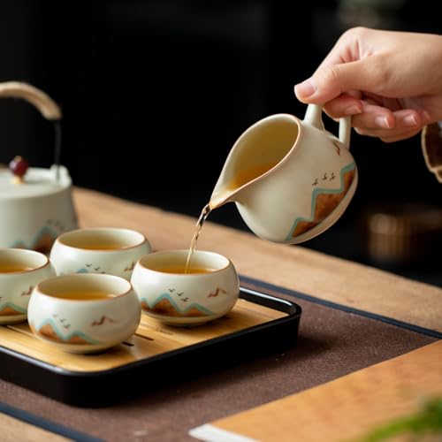 7 Piece Ruyao Ceramic Chinese GongfuTea Set