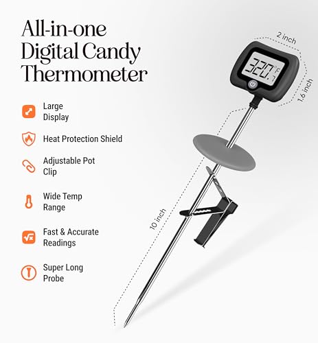 Digital Candy Thermometer with Pot Clip