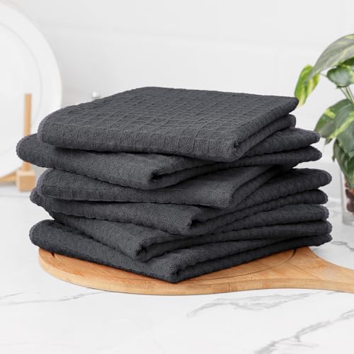 Microfiber Waffle Weave Kitchen Towels (6 Count)