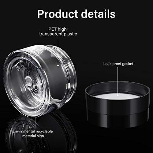 4 Pcs Plastic Jars Wide Mouth with Lids