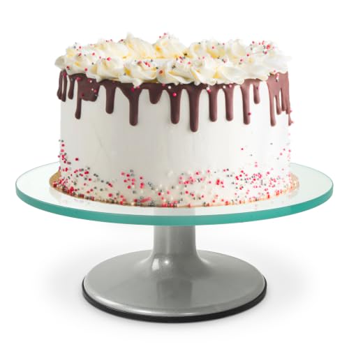 Glass Cake Turntable for Decorating 12 Inches