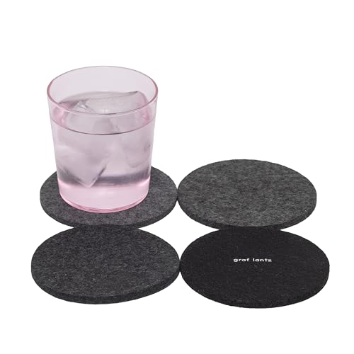 Bierfilzl Merino Wool Round Coasters Set of 4 (4 Count)
