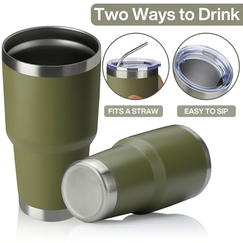 30oz Insulated Tumbler With Lids and Straws (8 Count)