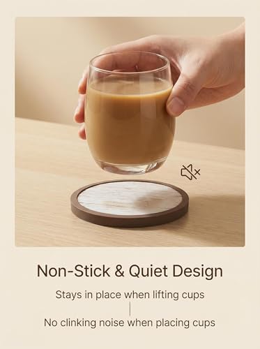 Absorbent Coasters for Drinks with Holder (7 Count)
