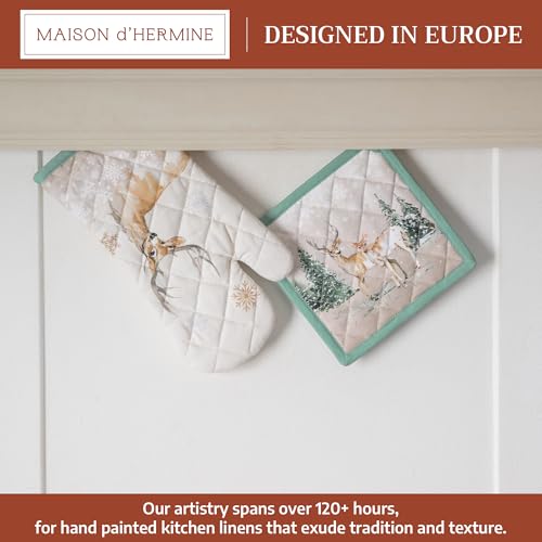 100% Cotton Oven Mitt & Pot Holder Set
