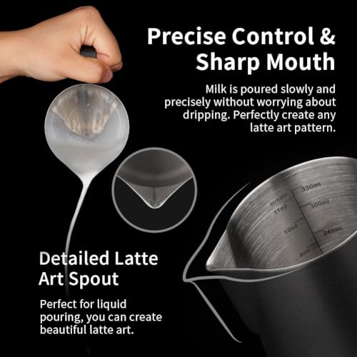 12oz Milk Frothing Pitcher Stainless Steel Espresso Steaming Jug