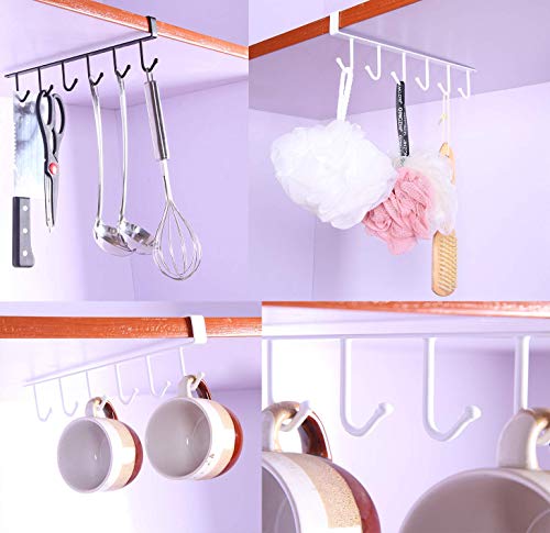 Mug Cups Cabinet Mug Hooks Kitchen Storage Hanging Hooks (4 Count)