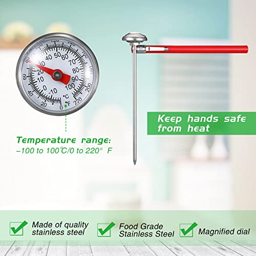 6 Pcs Stainless Steel Kitchen Dial Thermometer 5" (6 Count)