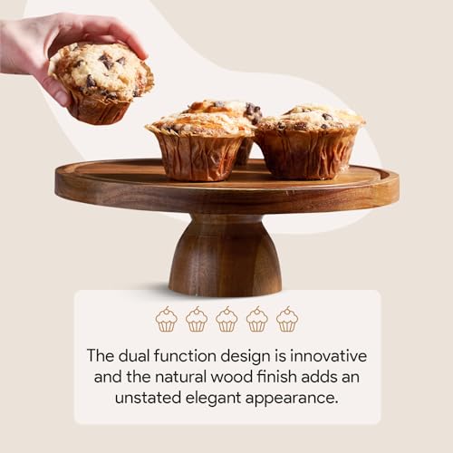 Wood Cake Stand with Lid