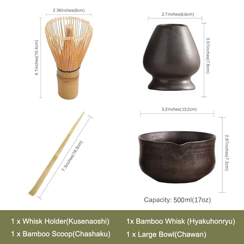 Matcha Set Matcha Whisk Set Includes 17 oz Matcha Bowl