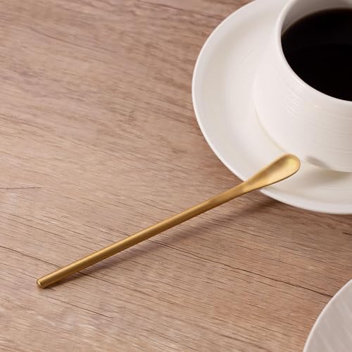 5.9 Inch Metal Stir Sticks with Spoon End SUS304 Steel Coffee Stirrer (4 Count)