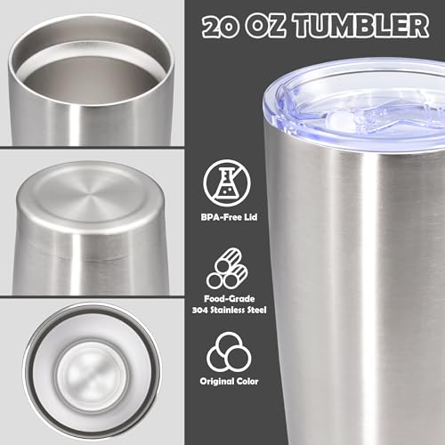 20oz Tumbler Stainless Steel Tumbler Coffee Tumbler with Lid SS