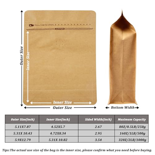 Coffee Bags with Valve (50 Count)