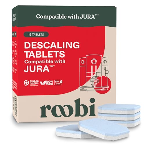 Jura Compatible Descaling Tablets. 12 Jura Descaling Tablets for Automatic Espresso Coffee Machines. 100% Vegan (12 Count)