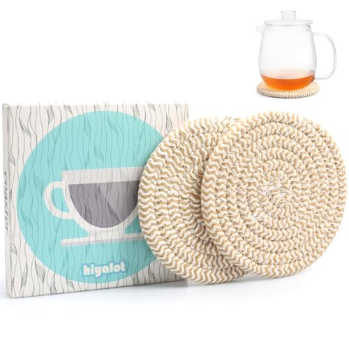 4.8" Drink Cotton Coasters Set of 2 (2 Count)