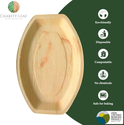 Disposable Bamboo 13" x 9" Trays (200 Count)