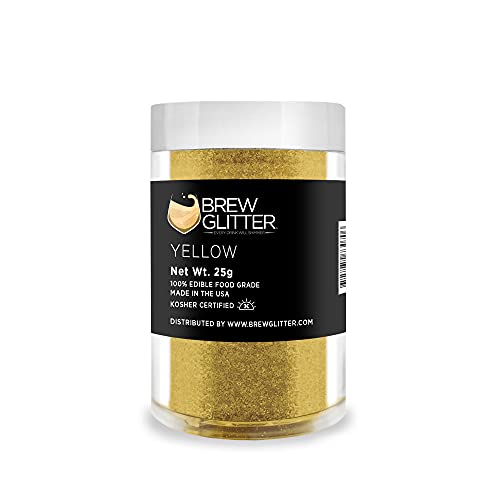 Yellow BREW GLITTER Edible Glitter For Drinks