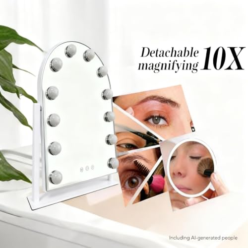 Arched Makeup Vanity Mirror with Lights (9 Count)