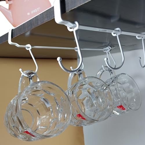 Adjustable Mug Holder Under Cabinet (8 Count)