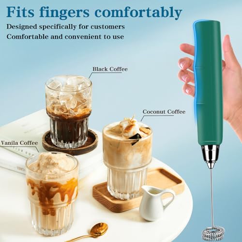 Milk Frother Wand Rechargeable Handheld Whisk Coffee 3 Speed Adjustable