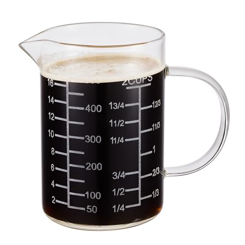 Ackers Mirror Etching Scale Glass Measuring Cup