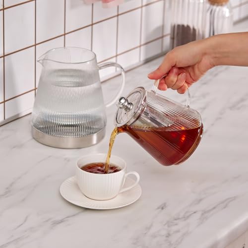 Keops XL Borosilicate Glass Teapot with Infuser and Lid for Stovetop (2 Count)