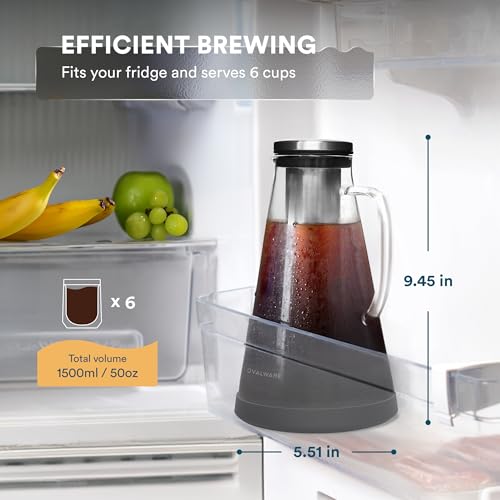 Airtight Cold Brew Coffee Maker with Tea Infuser & Spout 1.5L