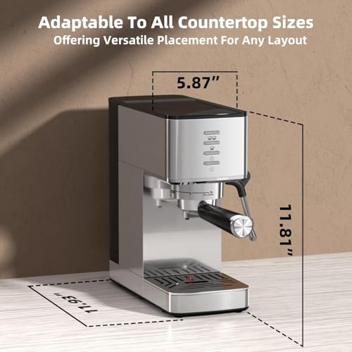 CM8032SH Essential Stainless Steel Espresso Machine with Steam Wand
