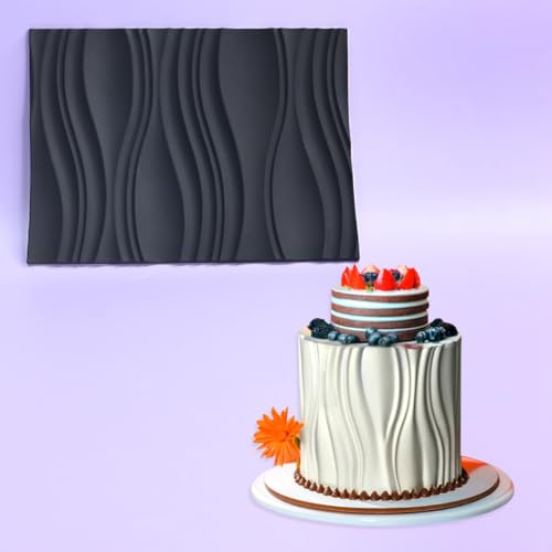 Silicone Fondant Mold Wave Pattern Embossing Mat for Cake Decorating DIY Clay