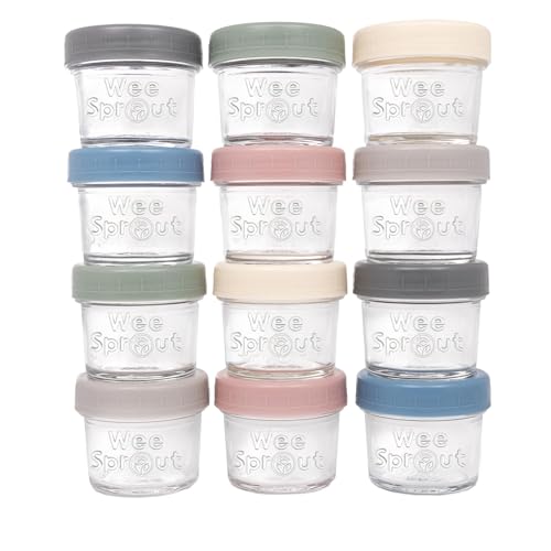 Glass Baby Food Storage Jars w (12 Count)
