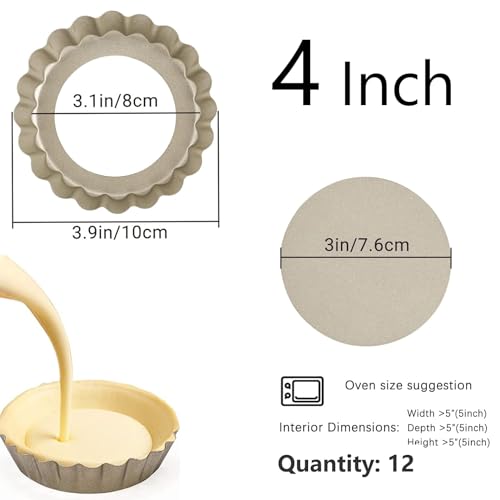 Mini Tart Pan 12PCS (12 Count)