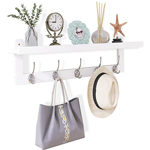 Coat Hooks with Shelf Wall