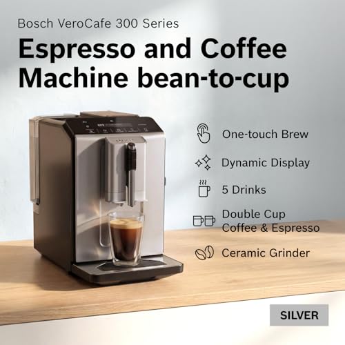 300 Series Fully Auto Espresso Machine with Grinder and Steam Wand