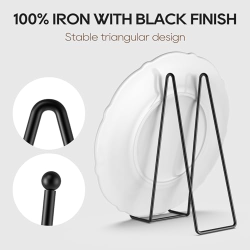 3 Pack 12 Inch Plate Stands for Display Metal Picture Stand Plate Holder (3 Count)
