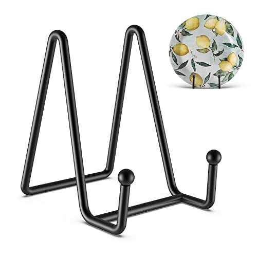 3 Pack 4.5 Inch Plate Stands for Display Metal Picture Stand Plate Holder (3 Count)