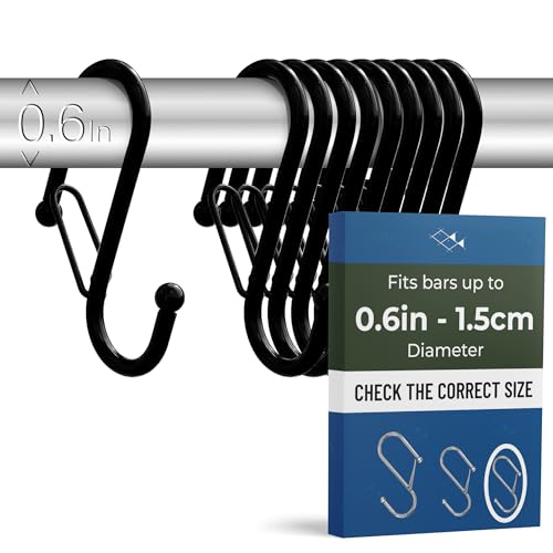 10 Pack Metal S Hooks for Hanging (10 Count)
