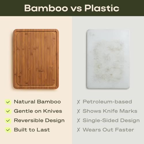 Wooden Cutting Boards for Kitchen Meal Prep & Serving (3 Count)