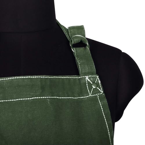 Cotton Solid Aprons for Women with Pocket
