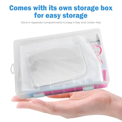 Cake Decorating Kit; 83 Pieces; Pink; Flower Opening; Silicone & Stainless Steel Piping Tips