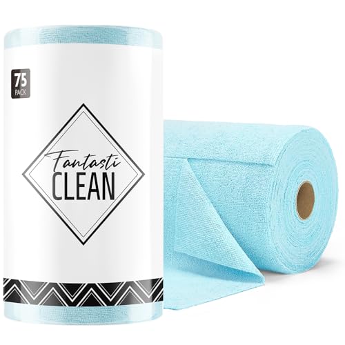 Microfiber Cleaning Cloth Roll (75 Count)