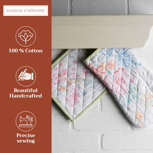100% Cotton Oven Mitt & Pot Holder Set (2 Count)