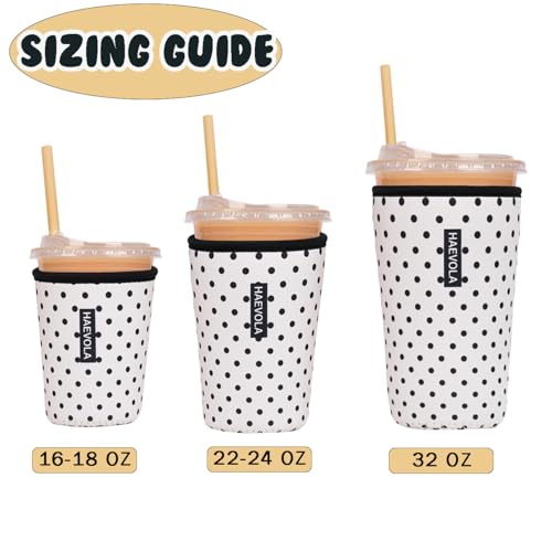 Reusable Insulated Neoprene Iced Coffee Cup Sleeve (3 Count)