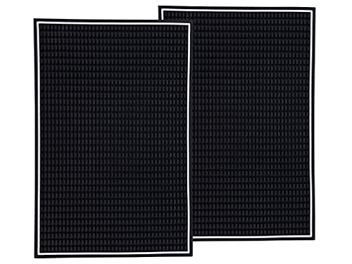 Premium Bar Mat 18in x 12in 1cm Thick Durable and Stylish Service Bar Mat for Spills (2 Count)