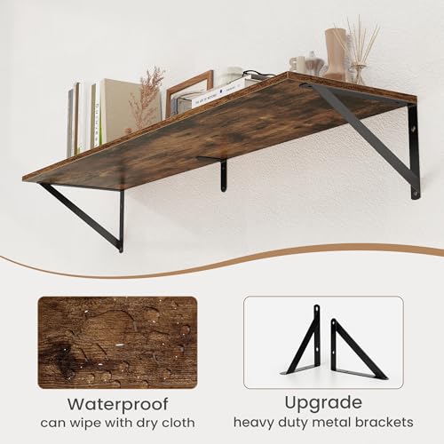 Deep Floating Shelves for Wall (2 Count)