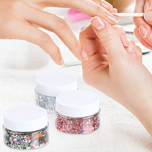4 Pcs Plastic Jars Wide Mouth with Lids