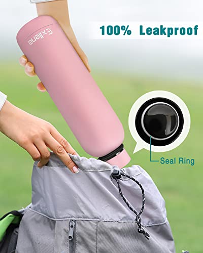 Slim Insulated Water Bottles for Travel 18oz with Clip