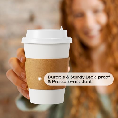 100 Pack] 12 oz Paper Coffee Cups (100 Count)