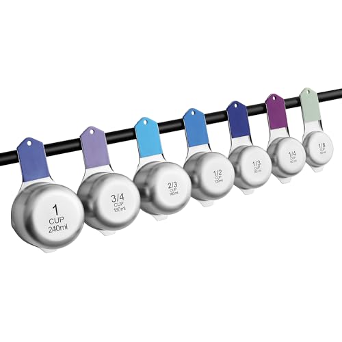 Magnetic Stainless Steel Measuring Cups Set of 7 (7 Count)
