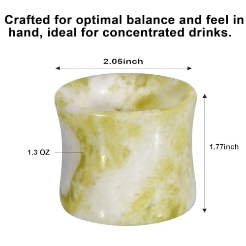 Natural Jade Shot Glasses Set of 2 (2 Count)
